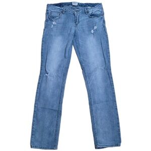 Aeropostale Bayla Skinny Jeans Women's Size‎ 11/12 Light Blue Straight Leg
